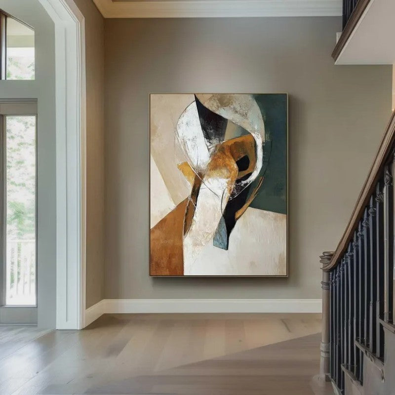 Abstract Handmade Oil Painting Wabi Sabi Textured Hand Painted Painting Wall Art Minimalist Canvas For Home Decor No Frame