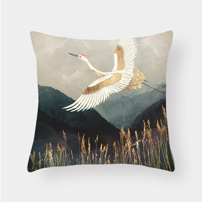 Landscape cushion pillow lumbar cushion cover