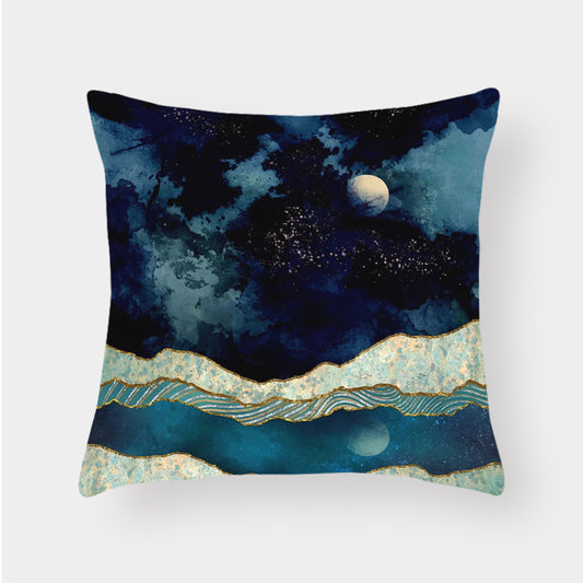 Landscape cushion pillow lumbar cushion cover