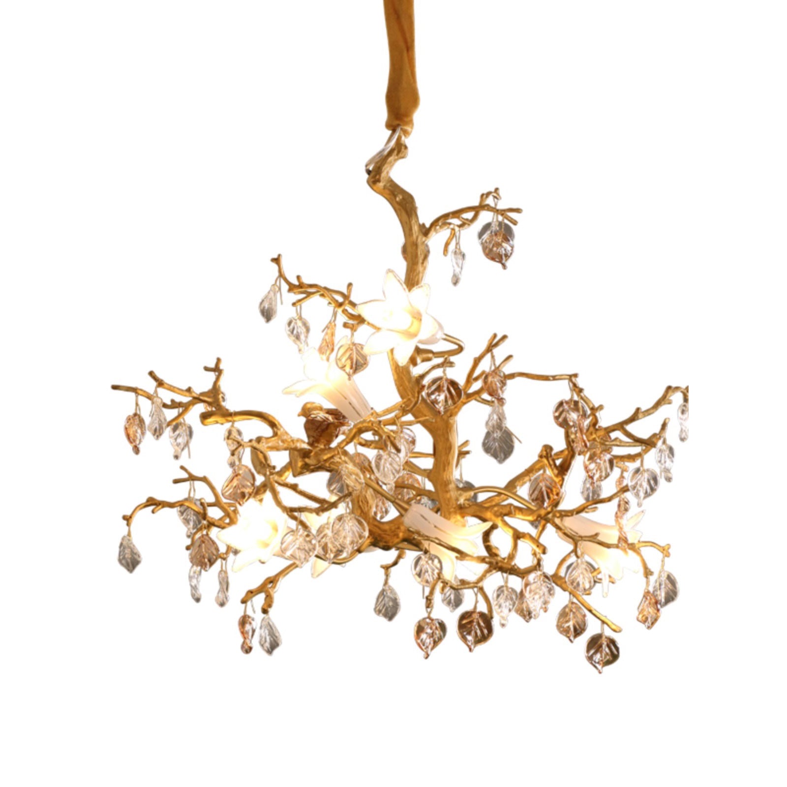Copper Branch Chandelier Creative Crystal Chandelier